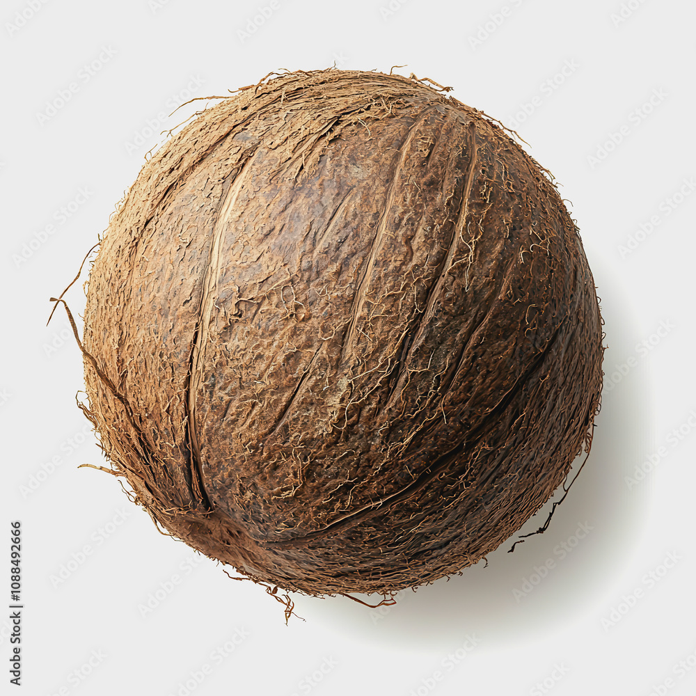 Natural Texture of a Brown Coconut Shell on a Light Background, Showcasing Its Rough Surface and Intricate Fiber Patterns for Creative Projects and Design Applications Natural Texture of a Brown Coconut Shell on a Light Background, Showcasing Its Rough Surface and Intricate Fiber Patterns for Creative Projects and Design Applications