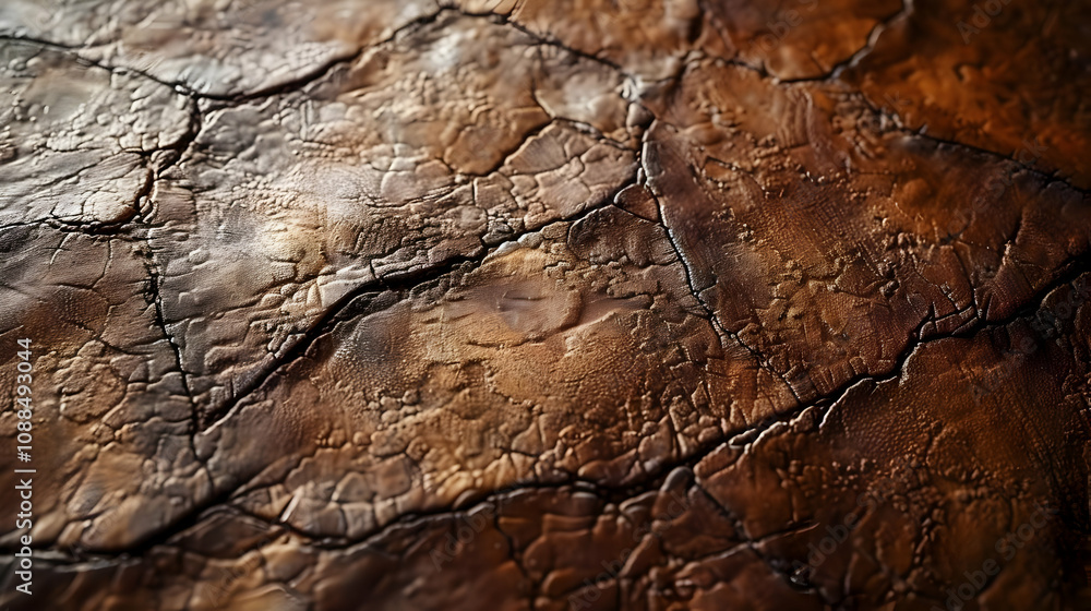 Cracked Brown Leather Texture Background Cracked Brown Leather Texture Background