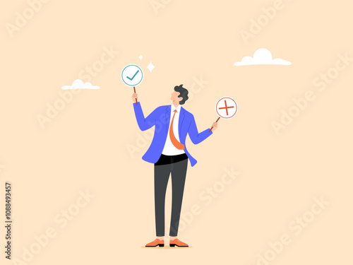 Business decisions require careful consideration of whether to make the right or wrong choice