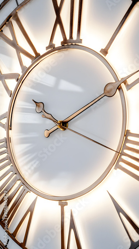 A large wall clock with hands nearing midnight, illuminated against a dark background, symbolizing the passage of time, anticipation, and the approaching end or beginning of a significant moment. 