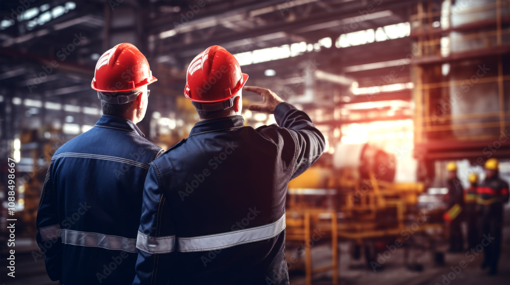 two engineer at construction on background two engineer at construction on background
