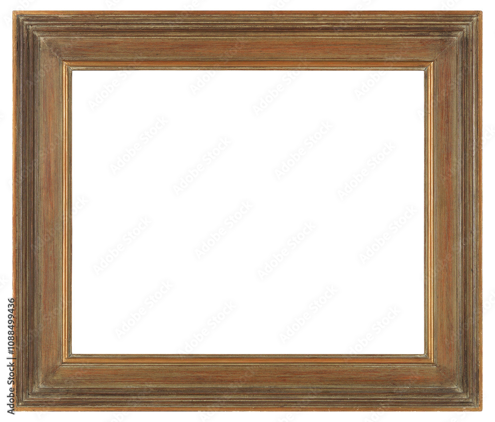 Old shabby wooden picture frame. In PNG format on a transparent background. Old shabby wooden picture frame. In PNG format on a transparent background.