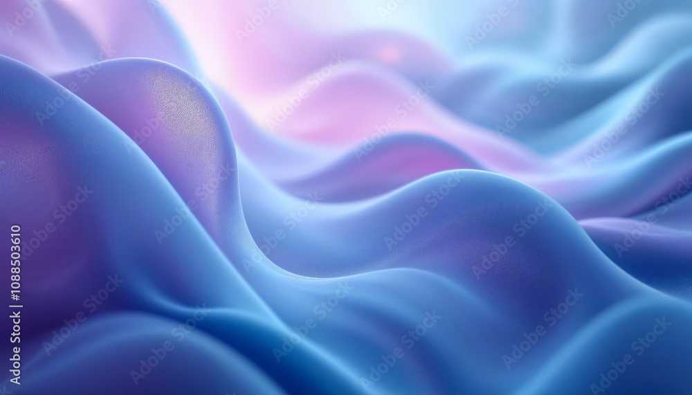 Fototapeta premium Abstract Blue and Purple Waves. Concept of fluidity, movement, and serenity.