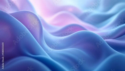 Abstract Blue and Purple Waves. Concept of fluidity, movement, and serenity.