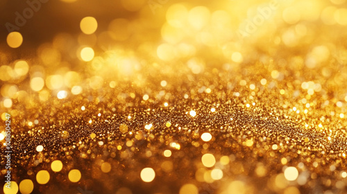 Sparkling golden glitter effect creating a warm and festive atmosphere for celebrations