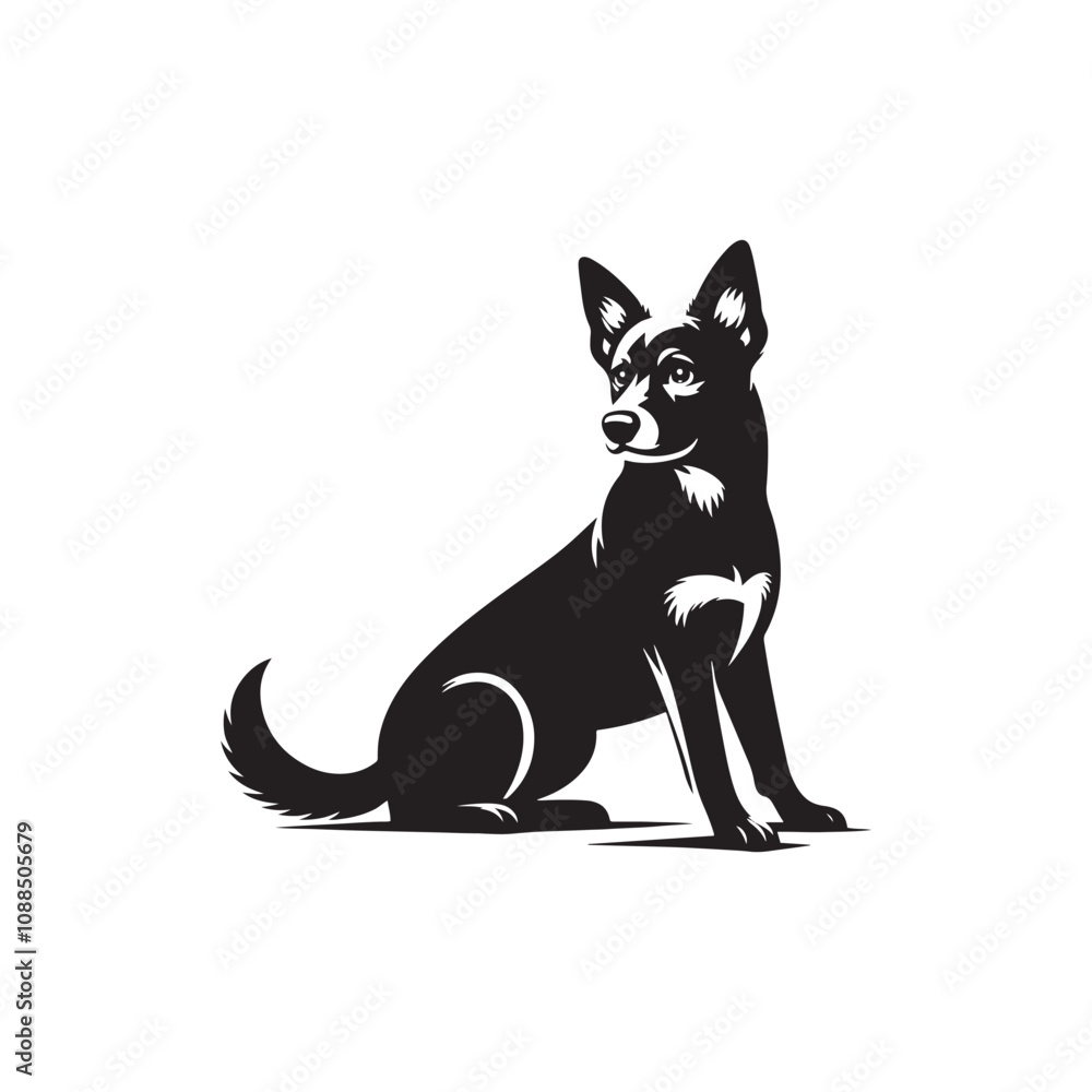 Australian Kelpie Silhouette - Australian Kelpie Vector - Illustration of Australian Kelpie. Australian Kelpie Silhouette - Australian Kelpie Vector - Illustration of Australian Kelpie.