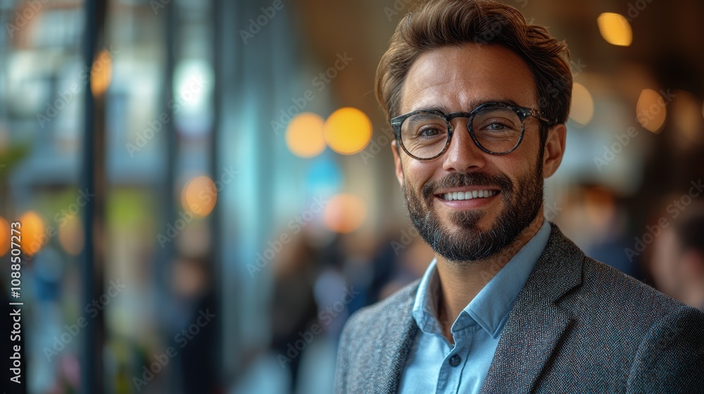 Young IT professional with a classic suit, holding a tablet, isolated on a light blue background. Young IT professional with a classic suit, holding a tablet, isolated on a light blue background.
