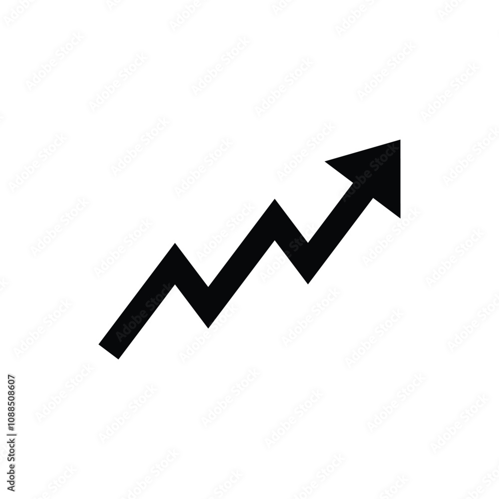 arrow trend up icon vector design template arrow trend up icon vector design template