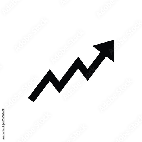arrow trend up icon vector design template