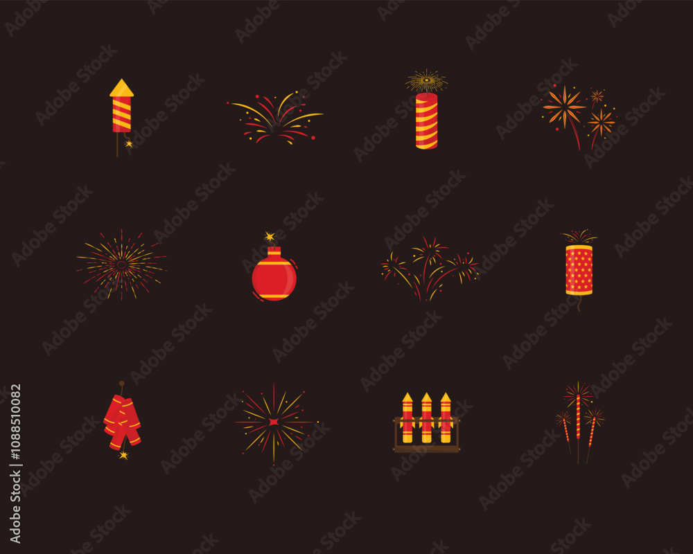 Fireworks Vector Set Fireworks Vector Set