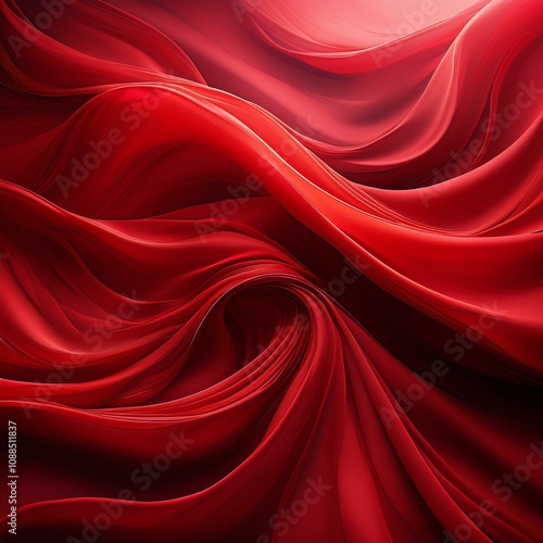 "Elegant Red Silk Satin Fabric: Shiny Texture and Luxurious Flow" 