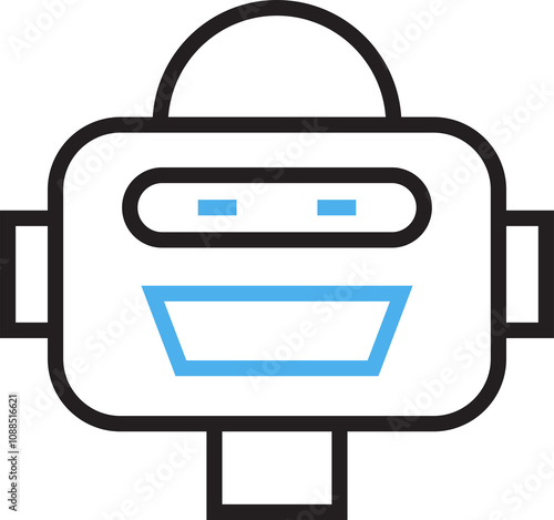 Robot Head Avatar Illustration