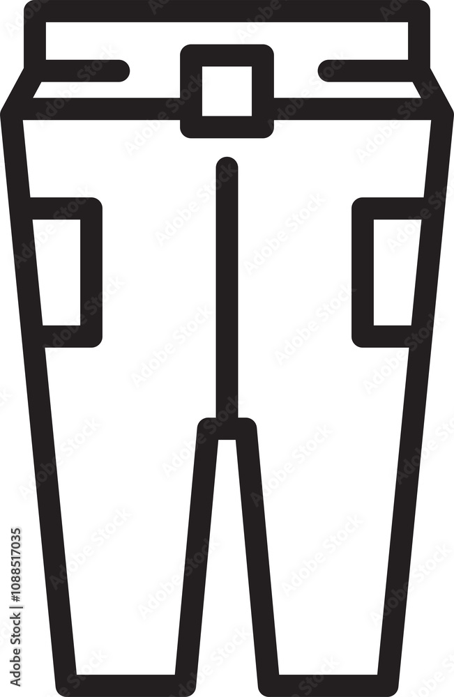 Clothing Pant Icon Illustration Clothing Pant Icon Illustration