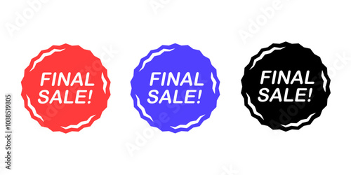Sales badges vectors icon set