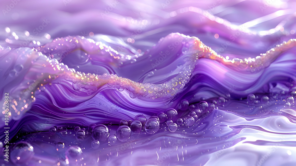 Purple Abstract Background with Shiny Bubbles Purple Abstract Background with Shiny Bubbles