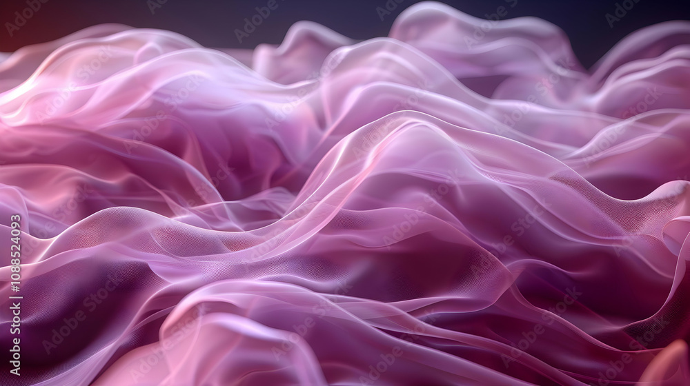 Obraz premium Abstract Purple 3D Background with Flowing Waves