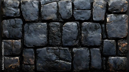 Wallpaper Mural Black Stone Wall Texture Background Torontodigital.ca