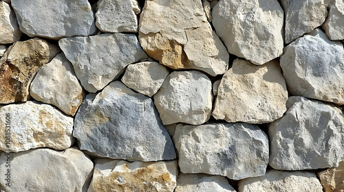 Wallpaper Mural Stone Wall Texture - Realistic Close Up Torontodigital.ca