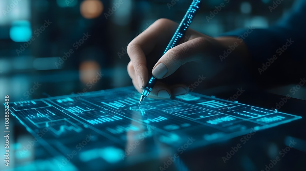 Naklejka premium Designing Futuristic Interface