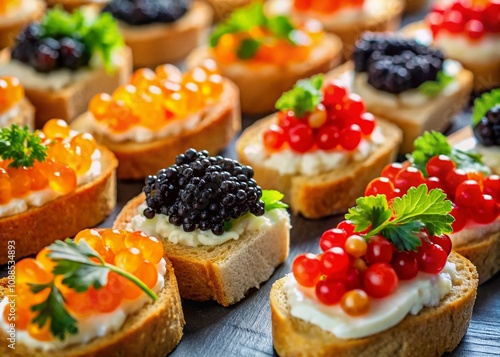 Wedding Finger Food Feast - Caviar Canapés, Luxury Catering photo