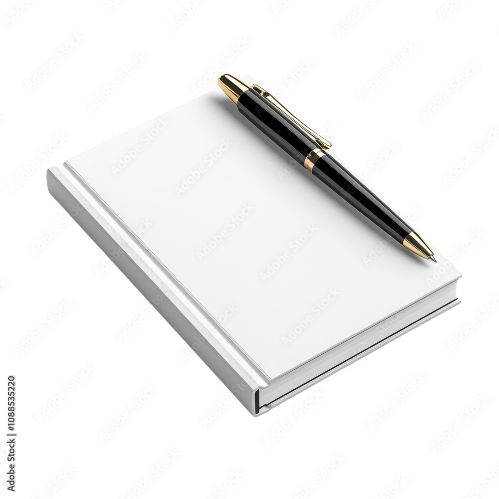 A sleek, closed notebook accompanied by a sophisticated pen, ideal for writing and note-taking. A sleek, closed notebook accompanied by a sophisticated pen, ideal for writing and note-taking.