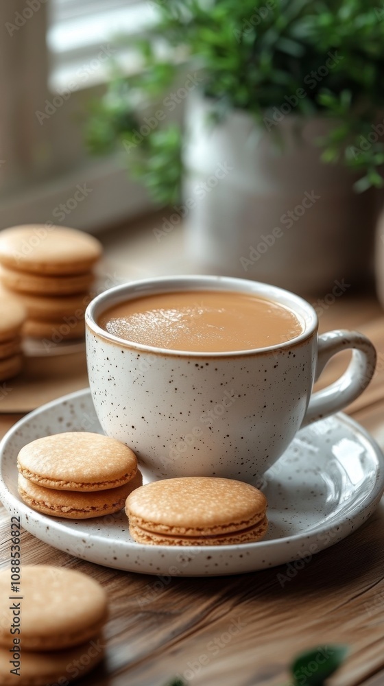 Warm Coffee and Macarons Warm Coffee and Macarons