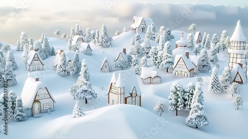 Christmas_village_with_Snow_in_vintage_sty