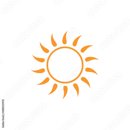 Yellow sun energy logo design