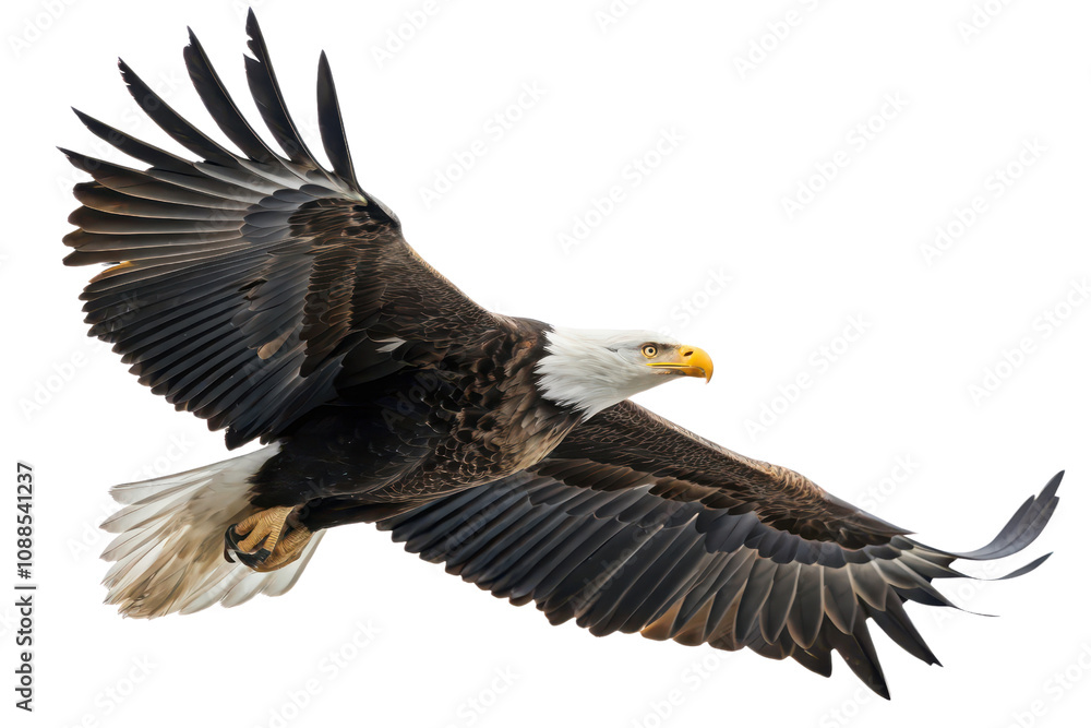 Obraz premium Bald eagle soaring in the sky nature wildlife viewing