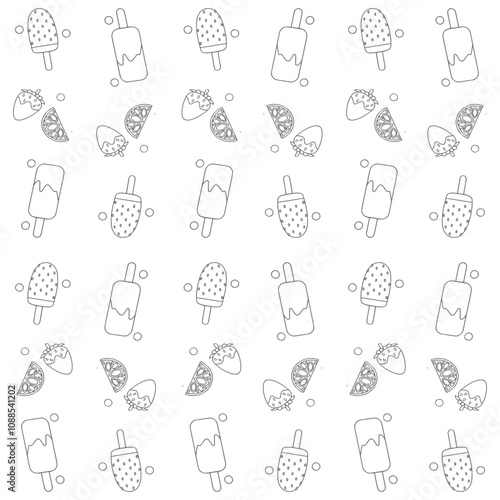 ice cream pattern background