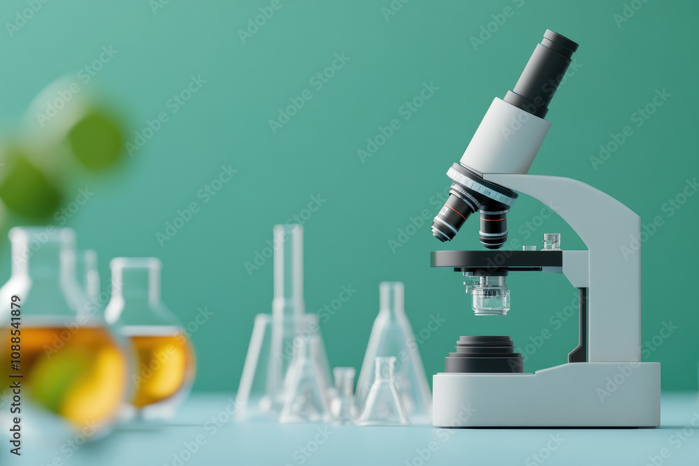 Scientific exploration with a microscope laboratory setting educational content clean environment close-up view innovation in research Scientific exploration with a microscope laboratory setting educational content clean environment close-up view innovation in research