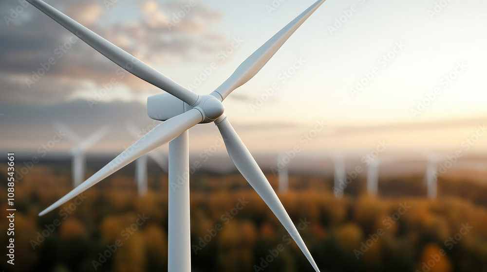 close up view of wind turbine in community wind farm, showcasing renewable energy close up view of wind turbine in community wind farm, showcasing renewable energy