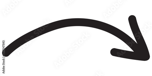 Elegant right arrow for business plan, presentation and education. Sign, Symbol, Hand drawn arrow collection. Element.