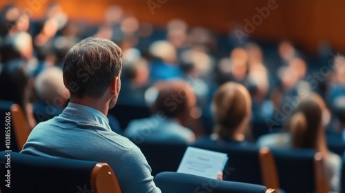 Business professionals attending a conference training session on planning and coaching skills