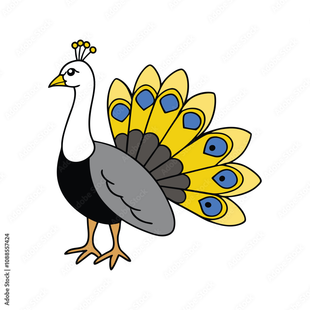 Fototapeta premium Elegant Peacock Vector Illustration Design.