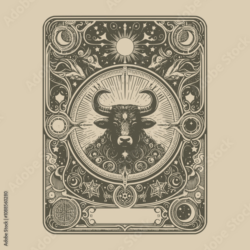 taurus zodiak tarot tattoo for divination