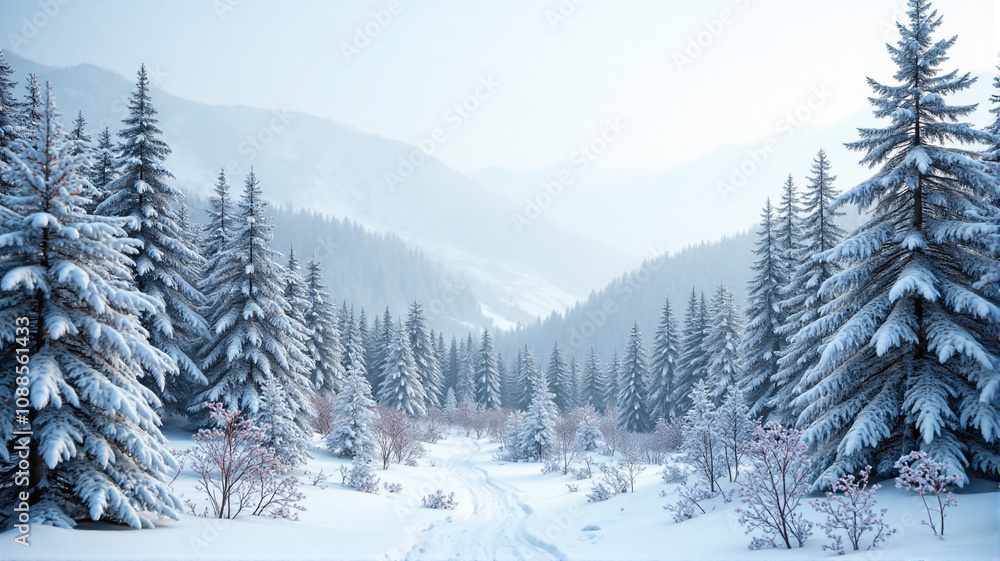 winter landscape in the mountains winter landscape in the mountains