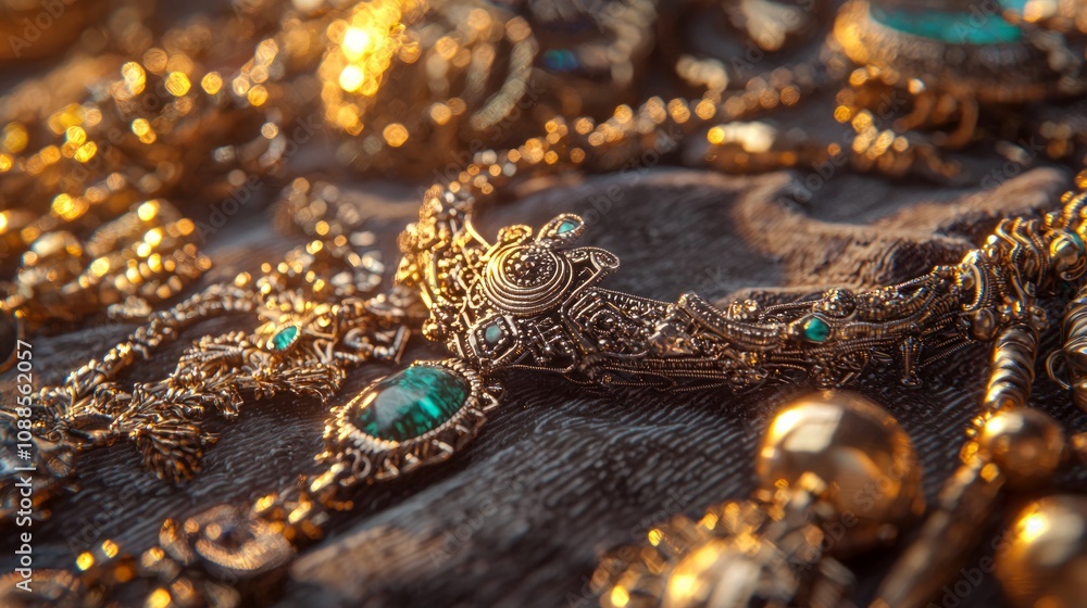 Ancient Mesopotamian Silver Jewelry Close-up on Textured Cloth | Wealth of Artisans in Ultra-Detailed Display Ancient Mesopotamian Silver Jewelry Close-up on Textured Cloth | Wealth of Artisans in Ultra-Detailed Display