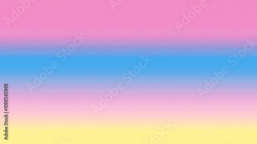 Abstract background with pink, blue, and yellow gradient.