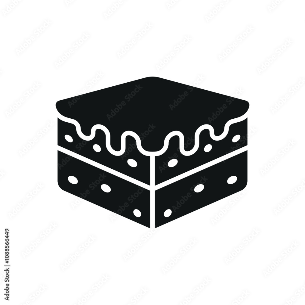 Brownies food cake icon vector design templates in modern and simple concept Brownies food cake icon vector design templates in modern and simple concept
