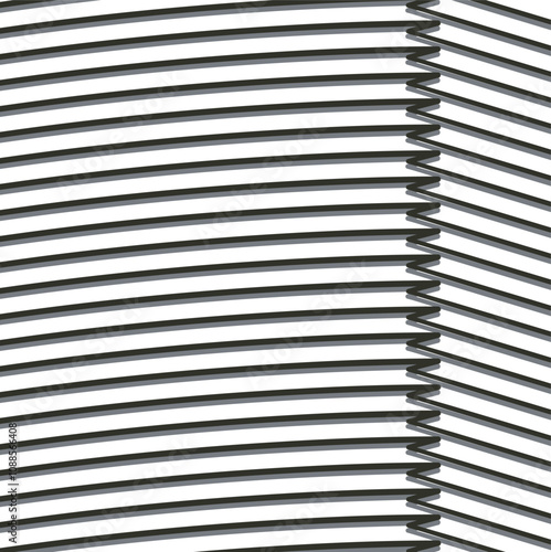 Striped double texture with vertical folded seam.