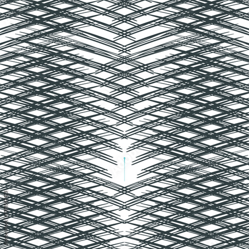 Striped texture or pattern with symmetry and a blue needle in the middle and bottom of the image.