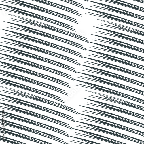 The striped masses with a slope form a texture similar to the blades of a cutting machine or crusher.