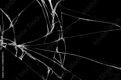 Close-up wrinkles and cracks on LCD screen glass display from smartphone, tablet or monitor from effect smash and fall bumps with detail pattern background, for use as a pattern on tiles or wallpaper