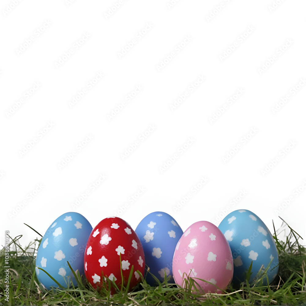 easter eggs on grass easter eggs on grass