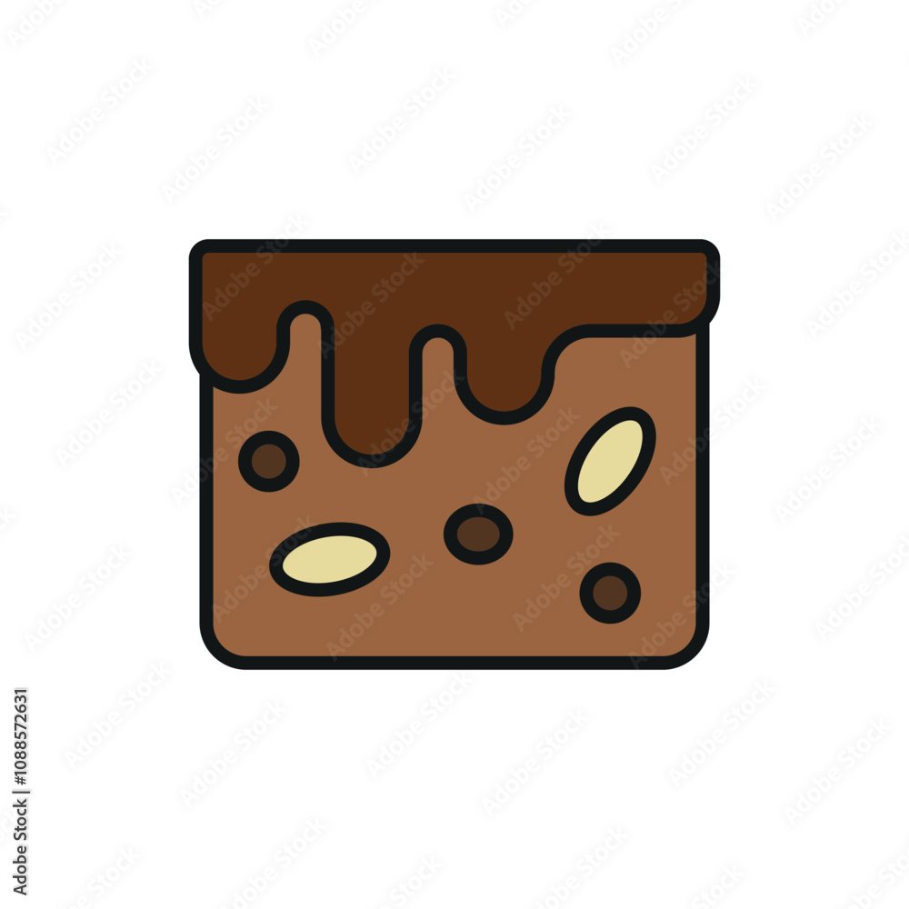 Brownies food cake icon vector design templates in modern and simple concept Brownies food cake icon vector design templates in modern and simple concept