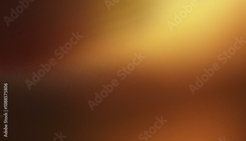 Abstract background, Metallic brown and Metallic gold gradient background with light leak and grainy texture.