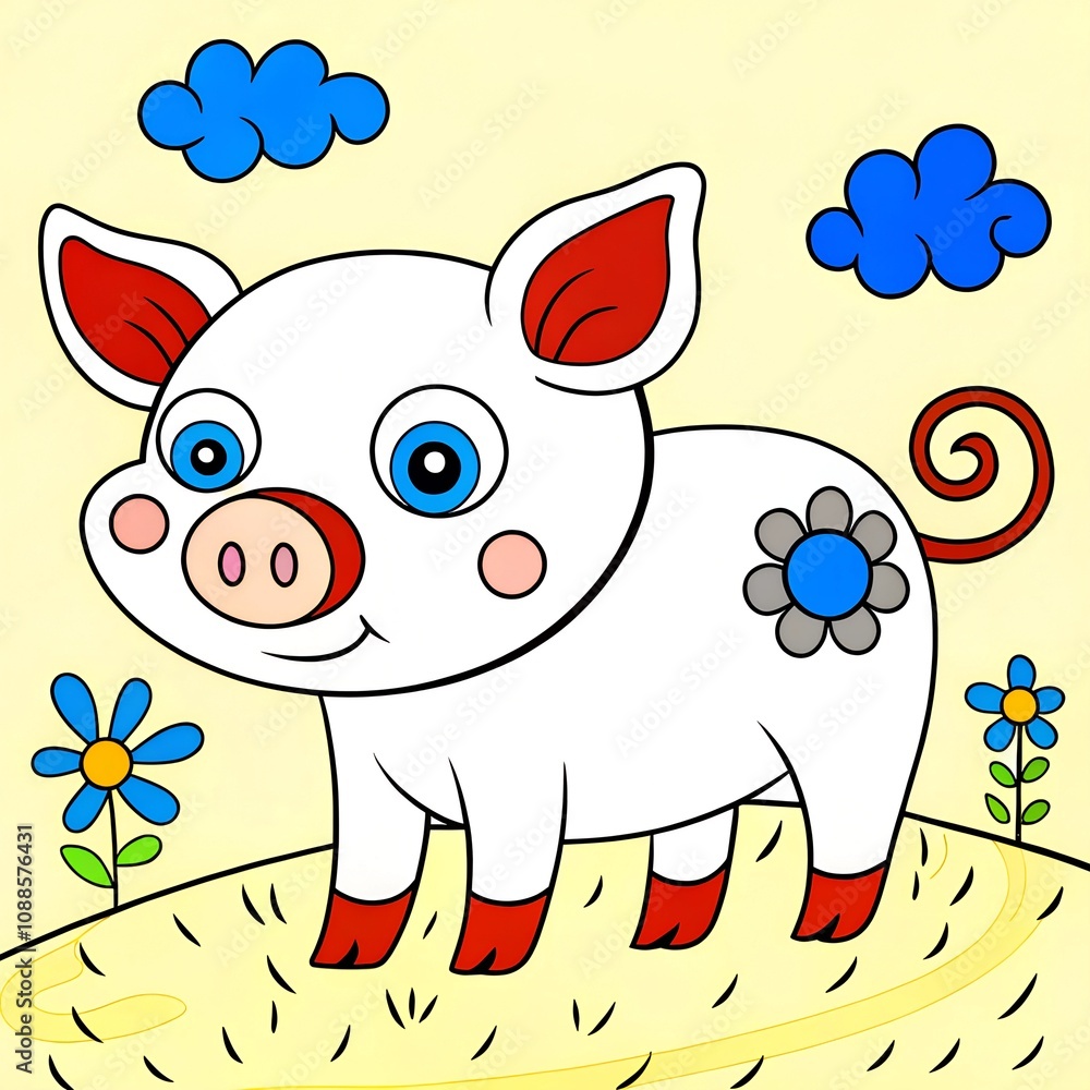 cute pig design illustration cute pig design illustration