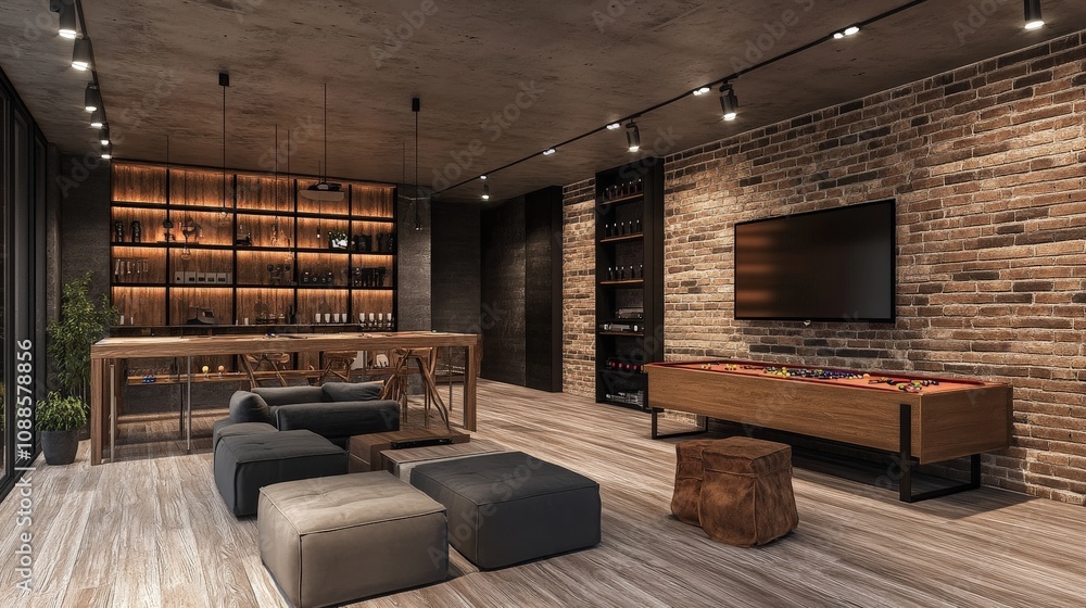 Creative Multi-Purpose Gaming and Entertainment Room Creative Multi-Purpose Gaming and Entertainment Room