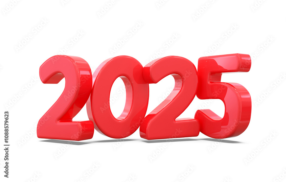 2025 Red Number Happy New Year 2025 Red Number Happy New Year